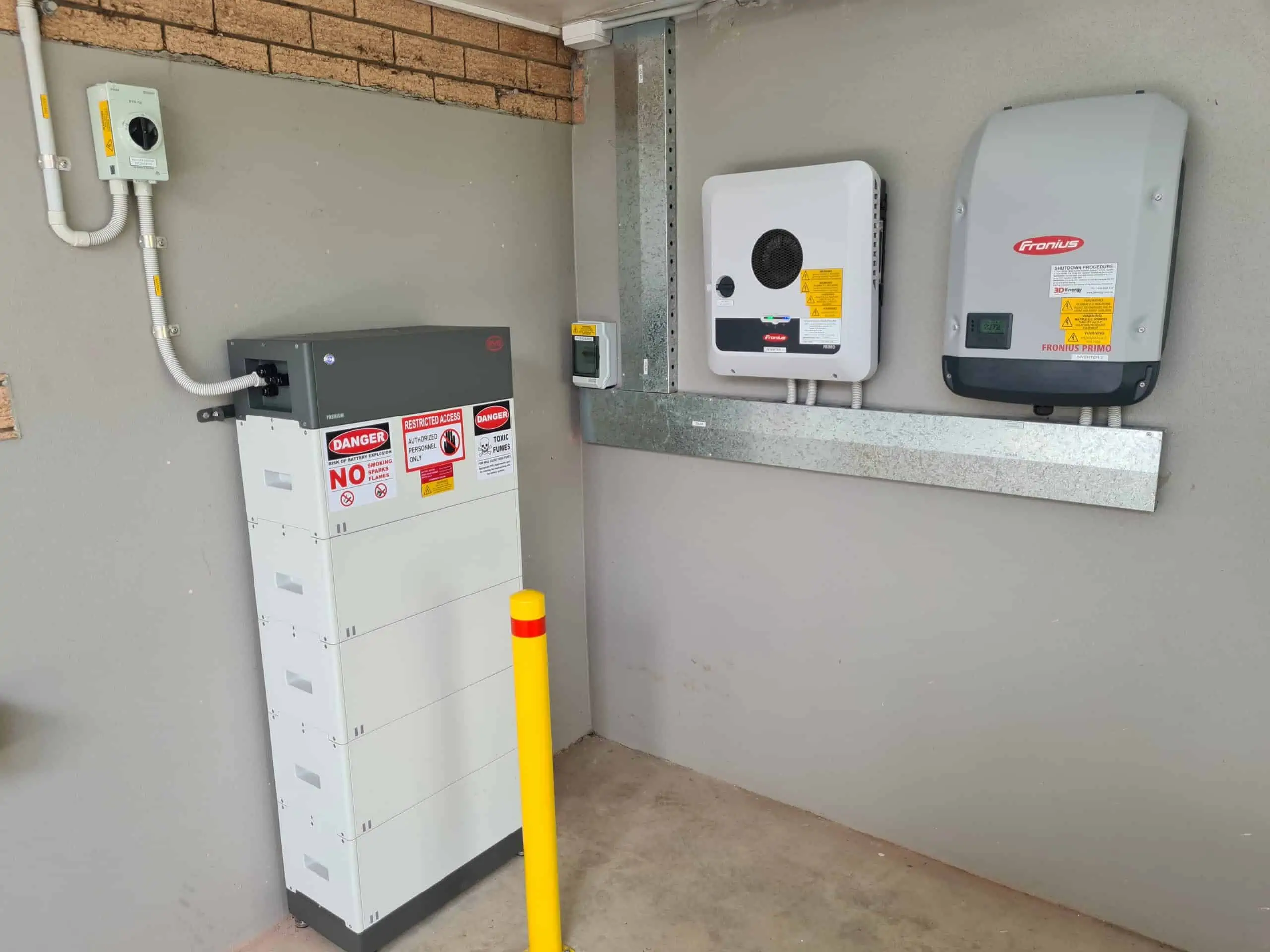 Solar Batteries installed inside in car park