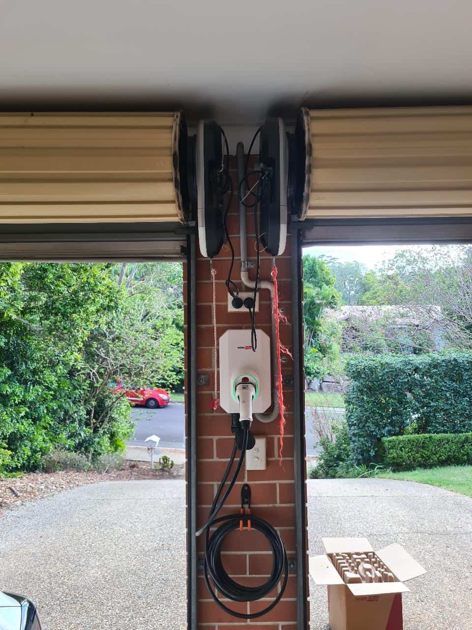 photo of wall-mounted 7.4kW Solar Edge Smart EV Charger - 1 Phase