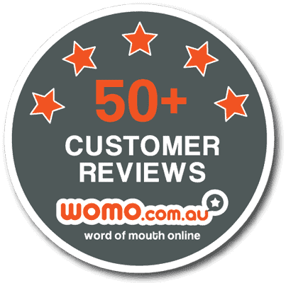 WOMO 50+ milestone sticker