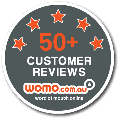WOMO 50+ milestone sticker