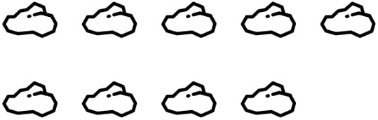 lumps of coal icons to demonstrate coal burning saved