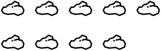 lumps of coal icons to demonstrate coal burning saved