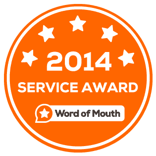 Word of Mouth 2014 service award sticker