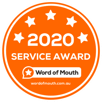 Word of Mouth 2020 service award sticker