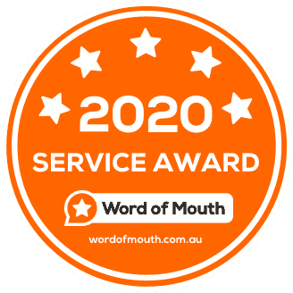 Word of Mouth 2020 service award sticker