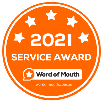 Word of Mouth Service Award sticker