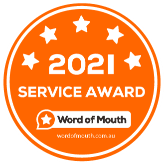Word of Mouth Service Award sticker